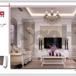 Mẫu thiết kế nội thất phòng khách khu đô thị Vinhome Imperia Hải Phòng