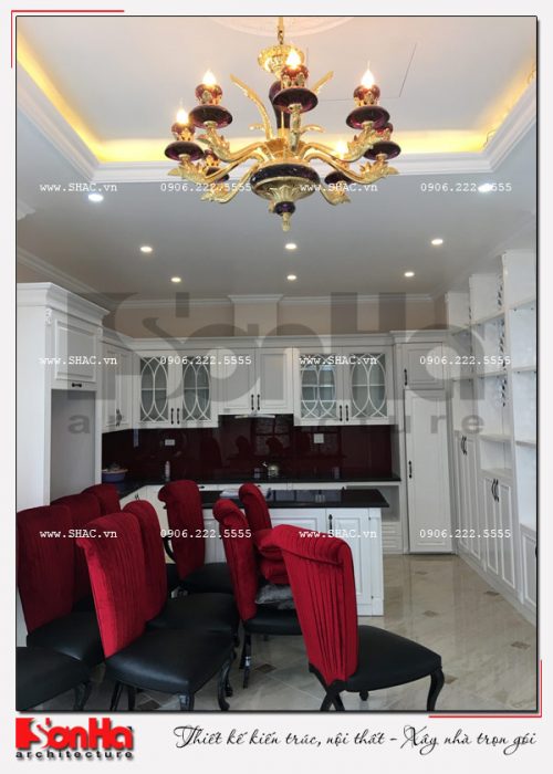 2.Ảnh thực tế nội thất phòng bếp ăn biệt thự khu đô thị vinhomes hải phòng