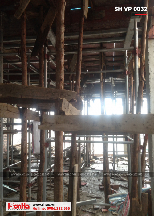 2 Ảnh thực tế thi công tòa nhà văn phòng 6 tầng tại hải phòng