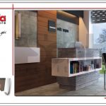 mẫu thiết kế nội thất tầng 1 quầy tiếp khách salon cắt tóc đức thịnh