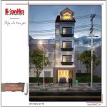 Phối cảnh ban đầu kiến trúc nhà ống hiện đại tại Quảng Ninh sh nod 0176