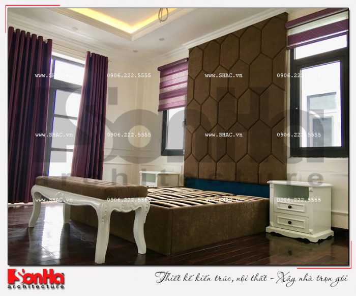 3 Ảnh thực tế nội thất phòng ngủ biệt thự khu đô thị vinhomes hải phòng