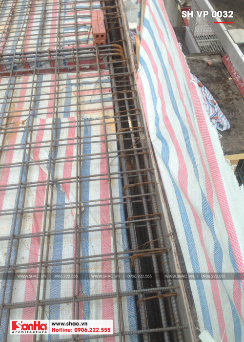 3 Ảnh thực tế thi công tòa nhà văn phòng mặt tiền 8m tại hải phòng sh vp 0032