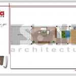 Mặt bằng công năng tầng 1 nhà ống hiện đại tại hải phòng sh nod 0177