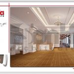 Mẫu Thiết kế sảnh tầng 4 trung tâm tiệc cưới phong cách cổ điển tại Hải Phòng sh bck 0046