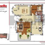 Mặt bằng công năng tầng 1 sắp xếp khoa học của ngôi biệt thự sh btp 0116