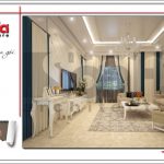 Mẫu thiết kế nội thất phòng khách nhà ống hiện đại tại Quảng Ninh sh nod 0176