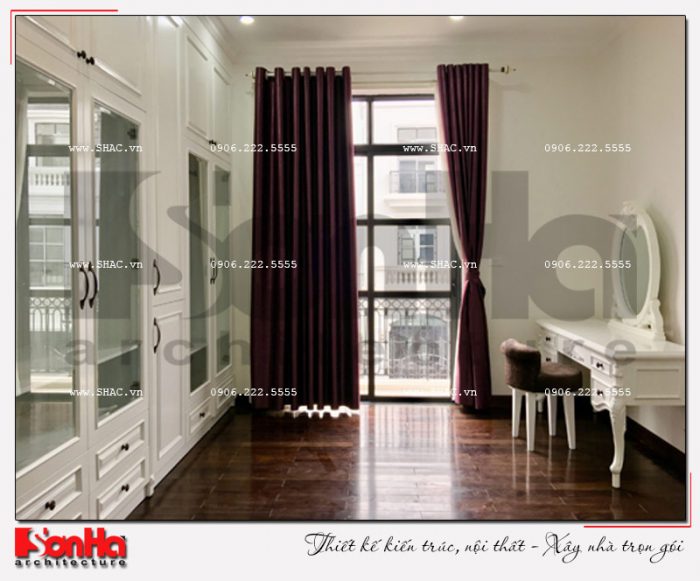 5 Ảnh thực tế nội thất phòng thay đồ biệt thự khu đô thị vinhomes hải phòng