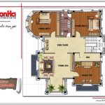 mặt bằng công năng tầng 2 ngôi biệt thự sang trọng sh btp 0116