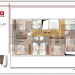 Mặt bằng công năng tầng 4 tòa nhà văn phòng tại Hải Phòng sh vp 0032