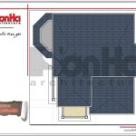 mặt bằng mái ngôi biệt thự đẹp sh btp 0116