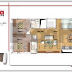 Mặt bằng công năng tầng 5 tòa nhà văn phòng tại Hải Phòng sh vp 0032