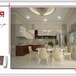 Mẫu nội thất phòng bếp ăn nhà ống hiện đại tại Quảng Ninh sh nod 0176