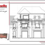 mặt đứng chính ngôi biệt thự sh btp 0116