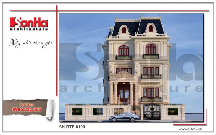 Mẫu biệt thự kiểu Pháp đẹp được nhanh chóng cấp phép xây dựng tại quận Lê Chân Hải Phòng 
