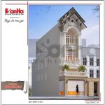 mẫu thiết kế kiến trúc cổ điển nhà phố sh nop 0151