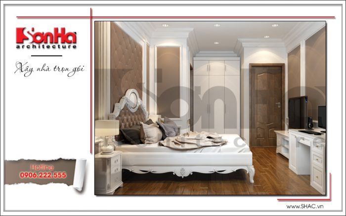 Thêm một phương án thiết kế nội thất phòng ngủ phong cách cổ điển của căn hộ chung cư 