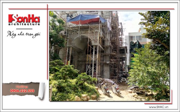 1 ảnh thực tế công trình biệt thự lâu đài btld 0021