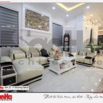 1 Ảnh thực tế nội thất phòng khách biệt thự tân cổ điển khu đô thị vinhomes tại hải phòng