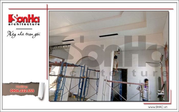 2 ảnh thực tế công trình biệt thự lâu đài btld 0021