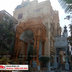 2 Ảnh thực tế thiết kế biệt thự lâu đài 4 tầng đẹp tại hà nội sh btld 0021