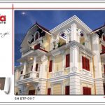 2 Mẫu kiến trúc biệt thự tân cổ điển tại quảng ninh sh btp 0117