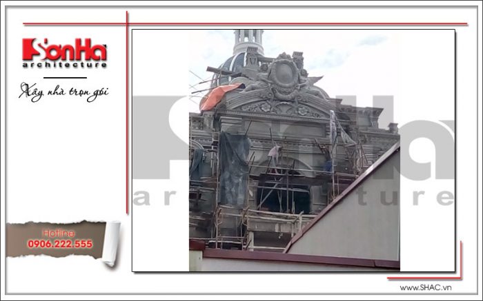 4 ảnh thực tế công trình biệt thự lâu đài btld 0021