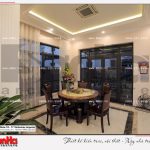 4 Ảnh thực tế nội thất phòng bếp ăn biệt thự tân cổ điển khu đô thị vinhomes hải phòng