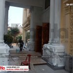 4 Ảnh thực tế thi công biệt thự lâu đài đẹp tại hà nội sh btld 0021