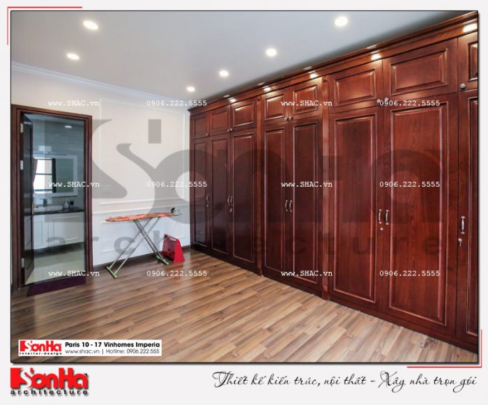 8 Ảnh thưc tế nội thất phòng thay đồ biệt thự tân cổ điển khu đô thị vinhomes hải phòng