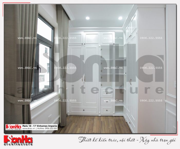 9 Ảnh thực tế nội thất phòng thay đổ biệt thự khu đô thị vinhomes hải phòng