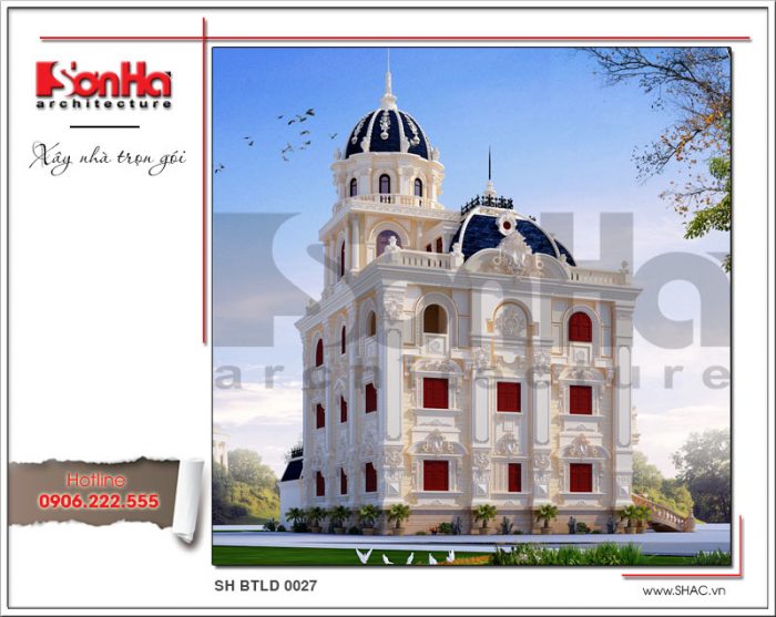 Đây là góc view cho thấy từng tiểu tiết của kiến trúc biệt thự 3 tầng đều rất được đầu tư