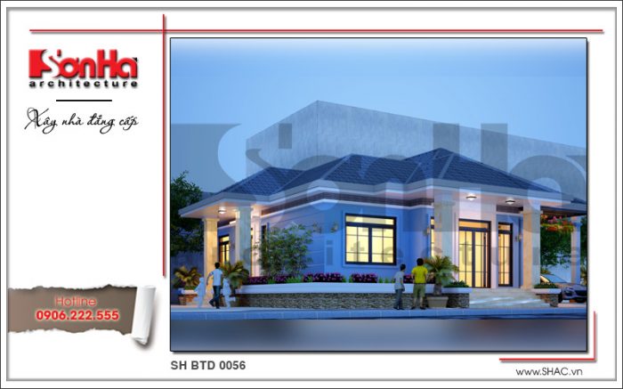 Kiến trúc hiện đại đẹp và tinh tế của mẫu nhà biệt thự hiện đại mini được CĐT khá hài lòng