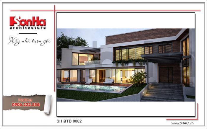 Mẫu nhà biệt thự 2 tầng hiện đại đẹp tại Lào với thiết kế hợp thời phong cách thịnh vượng