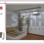 Phòng ngủ này sau cải tạo càng thêm thanh nhã và sang trọng với gam màu tinh tế hợp thời