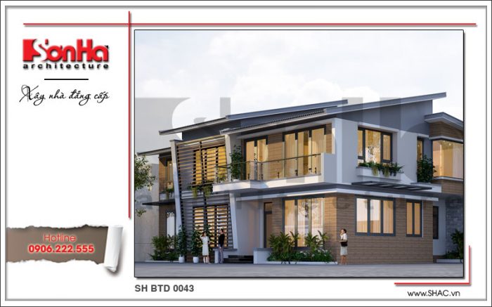 Phương án thiết kế được đánh giá cao của mẫu nhà biệt thự đẹp 2 tầng hiện đại tại Hải Phòng