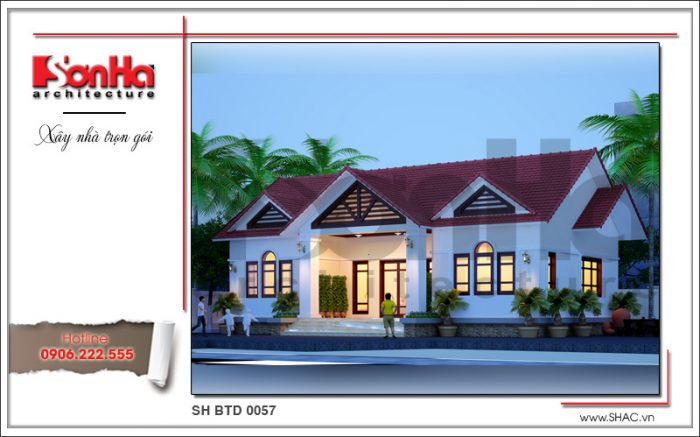 Phương án thiết kế mẫu nhà biệt thự mini thái 1 tầng đẹp và sang trọng tại Hải Dương