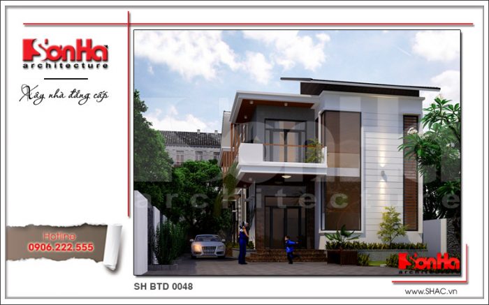 Thiết kế ấn tượng của mẫu nhà biệt thự 2 tầng kiến trúc hiện đại tại Cần Thơ của SHAC