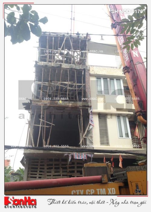 1 Ảnh thực tế thi công nhà ống hiện đại đẹp tại hải phòng sh nod 0179