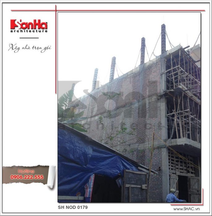 1 Ảnh thực tế thi công nhà ống hiện đại tại hải phòng sh nod 0179