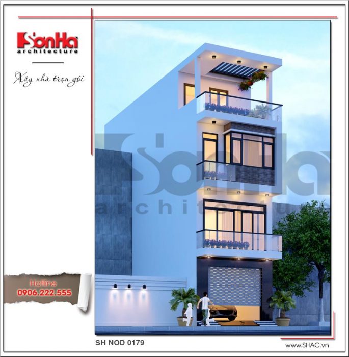 1 Thiết kế nhà ống hiện đại tại hải phòng sh nod 0179