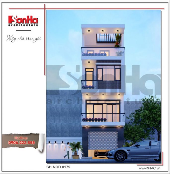 2 Mẫu kiến trúc nhà phố hiện đại tại hải phòng sh nod 0179