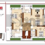 4 Mặt bằng công năng tầng 2 biệt thự tân cổ điển pháp tại lạng sơn sh btp 0118