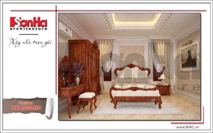 Mẫu thiết kế nội thất phòng ngủ sang trọng mãn nhãn phong cách cổ điển xứng tầm phong cách 