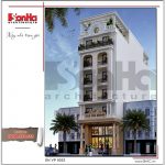 1.Thiết kế kiến trúc mặt tiền tòa nhà căn hộ cho thuê tại sài gòn SH VP 0033