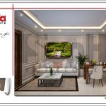 1.Thiết kế nội thất phòng khách tòa nhà căn hộ cho thuê tại sài gòn SH VP 0033