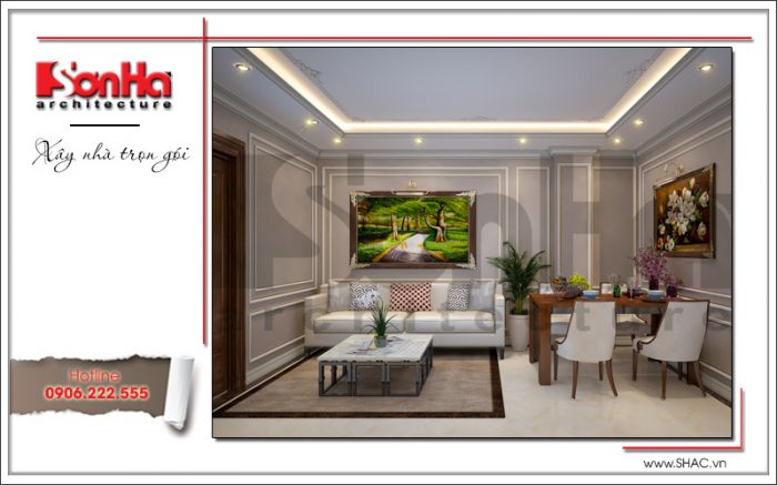 1.Thiết kế nội thất phòng khách tòa nhà căn hộ cho thuê tại sài gòn SH VP 0033