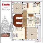 5 Mặt bằng công năng tầng 3 biệt thự lâu đài tại đà nẵng sh btld 0032