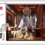 5 Thiết kế nội thất phòng ngủ tầng 1 biệt thự lâu đài đẹp tại đà nẵng sh btld 0031