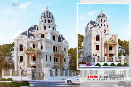 Biệt thự lâu đài 3 tầng diện tích 160m2